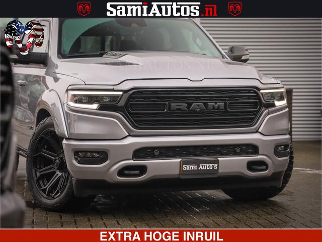 Dodge RAM PICKUP HULK PACK | LIMITED SPORT | 5.7 V8 HEMI | FEUL WHEELS MAT BLACK | BOM VOL | CREW CAB 5 PERSOONS | DUBBELE CABINE DC | GRIJS KENTEKEN | SFEERVERLICHTING | HUD | LICHTVERING | PANODAK | FULL LED |