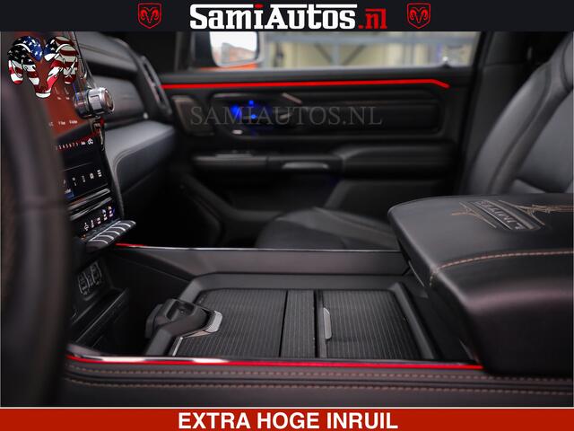 Dodge RAM PICKUP HULK PACK | LIMITED SPORT | 5.7 V8 HEMI | FEUL WHEELS MAT BLACK | BOM VOL | CREW CAB 5 PERSOONS | DUBBELE CABINE DC | GRIJS KENTEKEN | SFEERVERLICHTING | HUD | LICHTVERING | PANODAK | FULL LED |