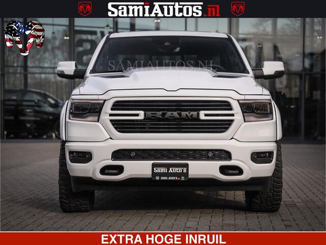 Dodge RAM PICKUP SPORT | V8 5.7 402PK | Krachtige Hemi | Panorama Dak | 12' Scherm | LPG | Comfortabele Dubbele Cabine met Royale 5 Zitplaatsen | NIEUW EN BPM vrij | Nu Leverbaar uit Voorraad | Nr 2527-641273 |