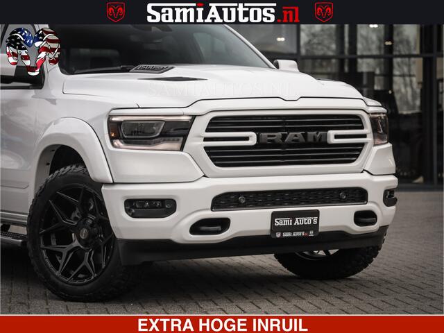 Dodge RAM PICKUP LARAMIE SPORT | V8 5.7 402PK | Krachtige Hemi | Panorama Dak | 12' Scherm | LPG | Comfortabele Dubbele Cabine met Royale 5 Zitplaatsen | NIEUW EN BPM vrij | Nu Leverbaar uit Voorraad | Nr 2526-41272 |