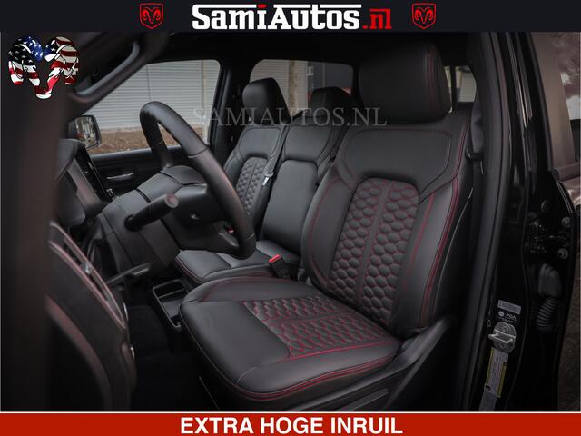 Dodge RAM PICKUP RS LEDER RODE STIKSELS | 6 PERSOONS | 420Pk 636Nm | Pick-Up | Comfortabele Dubbele Cabine met Royale 6 Zitplaatsen | BPM vrij | Nu Leverbaar uit Voorraad | Voorraad Nr 2217- 2911