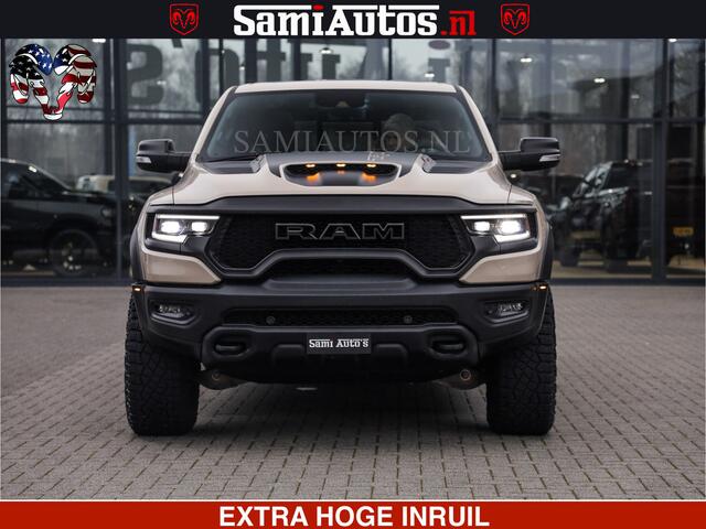 Dodge RAM PICKUP TRX | SANDBLAST EDITION | SUPERCHARGER 6.2 SRT 711PK HELLCAT | CARBON | Mojave Sand Clear Coat | HARMAN KARDON & PANO DAK & ALP ADVANCED SAFETY GROUP & ADG TECHNOLOGY GROUP | 4X4 | DUBBELE CABINE DC 5 PERSOONS | VOORRAAD NR: 6545