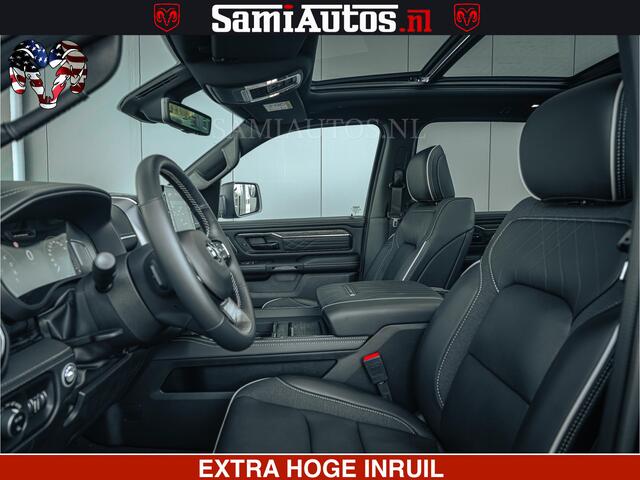 Dodge RAM PICKUP Limited Night H.O 540HP 706Nm | Massage + Full Option | De Meest Luxe en Volle Pick-Up in zijn Klasse | Comfortabele Dubbele Cabine met Royale 5 Zitplaatsen | BPM vrij | Nu Leverbaar uit Voorraad | Voorraad Nr 2328 - 5157
