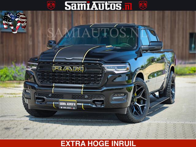 Dodge RAM PICKUP Limited Night Sport High Output 540HP 706Nm | Massage + Full Option | De Meest Luxe en Volle Pick-Up in zijn Klasse | Comfortabele Dubbele Cabine met Royale 5 Zitplaatsen | BPM vrij | Nu Leverbaar uit Voorraad | Voorraad Nr 2356 - 0990