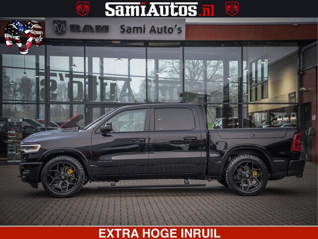 Dodge RAM PICKUP LIMITED NIGHT H.O 540 PK 706 Nm | XB9 | MASSAGE | BOM VOL | CREW CAB | DUBBELE CABINE | GRIJSKENTEKEN | 5 PERSOONS | DE MEEST LUXUEUZE en BEGEERDE Pick-up