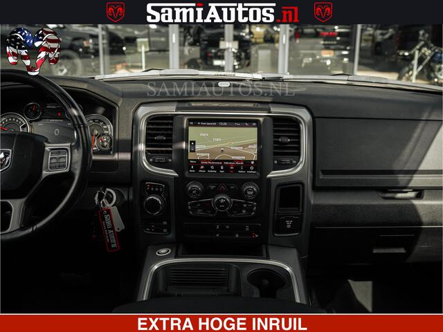 Dodge RAM PICKUP BLACK OPS | 5.7 HEMI V8 402PK | MORIMOTO LED | Eerste Eigenaar | Diamond Black | Comfortabele Dubbele Cabine DC met Royale 5 Zitplaatsen |