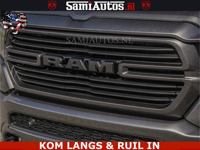 Dodge RAM PICKUP SPORT | 5.7 V8 4X4 | 22 ICH WHEELS | 12 INCH MULTIMEDIA | MEMORY SEAT | BED STEP | 3500KG | GRANITE CRYSTAL | PRINS LPG | CRUISE | FULL LED | ALARM K3 | UITLAAT KLEP SYSTEEM ALS NIEUW!