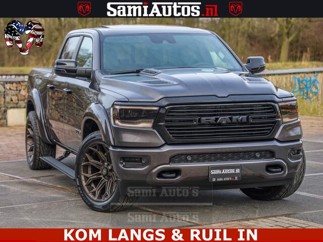 Dodge RAM PICKUP HALK PACK | 360 CAMERA | ADAPTIVE CRUSE | PANODAK | VOLLE UITVOERING | LARAMIE NIGHT | 5.7 V8 HEMI 402PK 4x4 | CREWCAB 5 PERSOONS | GRIJSKENTEKEN | Granite Crystal Metallic Mijn Voorraad Nr 1998 - 24130