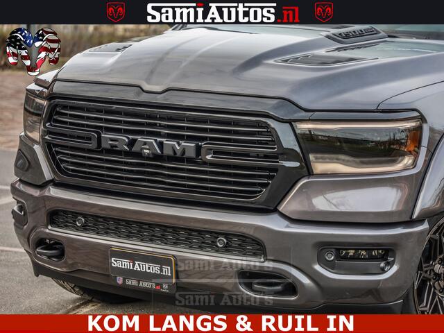 Dodge RAM PICKUP HALK PACK | 360 CAMERA | ADAPTIVE CRUSE | PANODAK | VOLLE UITVOERING | LARAMIE NIGHT | 5.7 V8 HEMI 402PK 4x4 | CREWCAB 5 PERSOONS | GRIJSKENTEKEN | Granite Crystal Metallic Mijn Voorraad Nr 1998 - 24130
