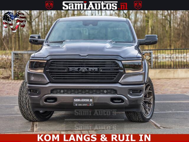 Dodge RAM PICKUP HALK PACK | 360 CAMERA | ADAPTIVE CRUSE | PANODAK | VOLLE UITVOERING | LARAMIE NIGHT | 5.7 V8 HEMI 402PK 4x4 | CREWCAB 5 PERSOONS | GRIJSKENTEKEN | Granite Crystal Metallic Mijn Voorraad Nr 1998 - 24130
