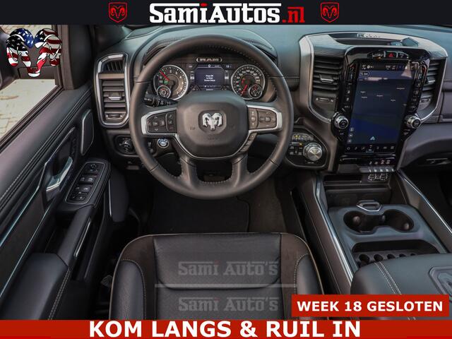 Dodge RAM PICKUP HULK PACK | 360 CAMERA | ADAPTIVE CRUSE | PANODAK | VOLLE UITVOERING | LARAMIE NIGHT | 5.7 V8 HEMI 402PK 4x4 | CREWCAB 5 PERSOONS | GRIJSKENTEKEN | Granite Crystal Metallic Mijn Voorraad Nr 1998 - 24130