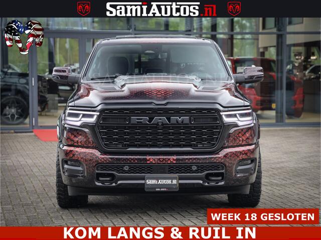 Dodge RAM PICKUP COBRA EDITION | All-In Prijs | Limited Night High Output 540HP 706Nm | Massage + Full Option | De Meest Luxe en Volle Pick-Up in zijn Klasse | Cobra pakket tegen meerprijs! | Comfortabele Dubbele Cabine met Royale 5 Zitplaatsen | BPM vrij | Nu Leverbaar u