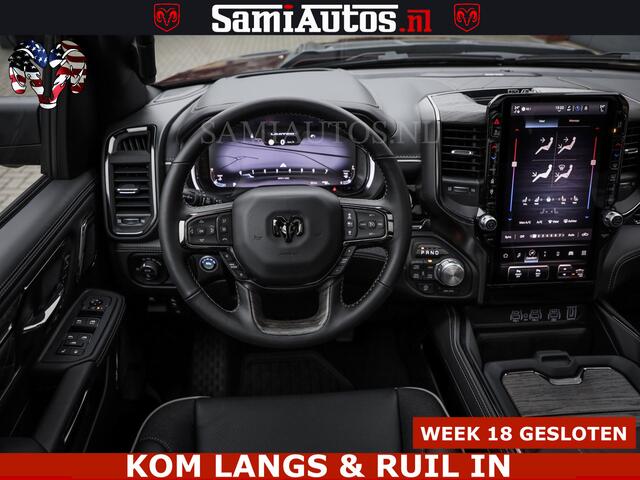 Dodge RAM PICKUP COBRA EDITION | All-In Prijs | Limited Night High Output 540HP 706Nm | Massage + Full Option | De Meest Luxe en Volle Pick-Up in zijn Klasse | Cobra pakket tegen meerprijs! | Comfortabele Dubbele Cabine met Royale 5 Zitplaatsen | BPM vrij | Nu Leverbaar u