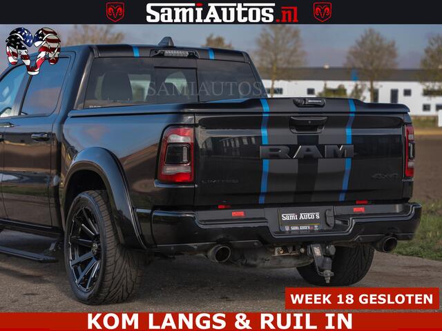 Dodge RAM PICKUP HULK PACK LIMITED | 5.7 V8 | WIDE BODY | STRIPING | HUD | LUCHTVERING | OPEN UITLAAT KLEP | BOM VOL CREW CAB | DUBBELE CABINE | DC | 5 PERSOONS |