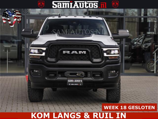 Dodge RAM PICKUP POWER WAGON | 6 PERSOONS | 6.4 V8 4X4 | ADAPTIVE | FULL LED | TREK LIER | OPEN DAK | 6.4F BAK | 3500KG | CAMERA V+A | SPER DIFF | TWO TONE UITVOERING | ALARM | VOLLE UITVOERING |