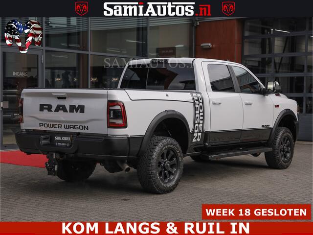 Dodge RAM PICKUP POWER WAGON | 6 PERSOONS | 6.4 V8 4X4 | ADAPTIVE | FULL LED | TREK LIER | OPEN DAK | 6.4F BAK | 3500KG | CAMERA V+A | SPER DIFF | TWO TONE UITVOERING | ALARM | VOLLE UITVOERING |