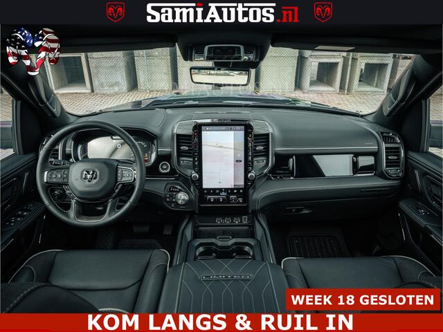 Dodge RAM PICKUP Limited H.O 540HP 706Nm | Massage + Full Option | De Meest Luxe en Volle Pick-Up in zijn Klasse | Comfortabele Dubbele Cabine met Royale 5 Zitplaatsen | BPM vrij | Nu Leverbaar uit Voorraad | Voorraad Nr 2304 - 8540