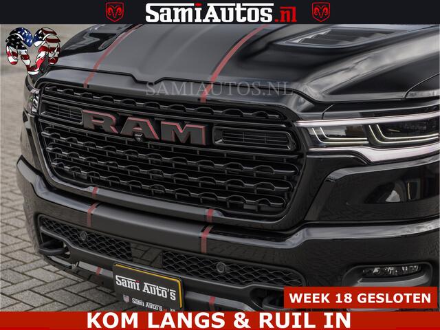 Dodge RAM PICKUP Limited H.O 540HP 706Nm | Massage + Full Option | De Meest Luxe en Volle Pick-Up in zijn Klasse | Comfortabele Dubbele Cabine met Royale 5 Zitplaatsen | BPM vrij | Nu Leverbaar uit Voorraad | Voorraad Nr 2304 - 8540