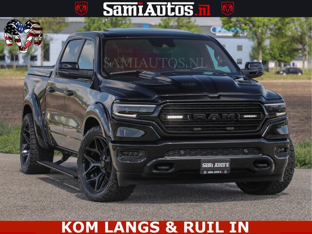 Dodge RAM PICKUP BLACK BEAST HULK 5.7 V8 | HUD | WIDE BODY | BOM VOL | CREW CAB DUBBELE CABINE | 5 PERSOONS | MEGA DIKKE LIMITED BLACK ON BLACK | ZO GOED ALS NIEUW |