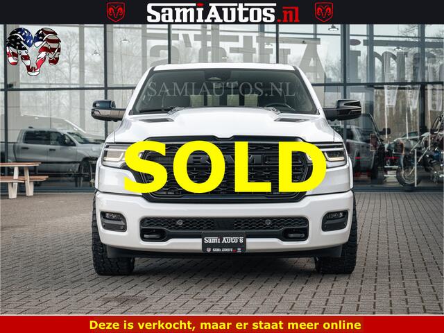Dodge RAM PICKUP LIMITED H.O 540PK 706Nm | Massage + Full Option | De Meest Luxe en Volle Pick-Up in zijn Klasse | Comfortabele Dubbele Cabine met Royale 5 Zitplaatsen | BPM vrij | Nu Leverbaar uit Voorraad | Voorraad Nr 2298 - 7479
