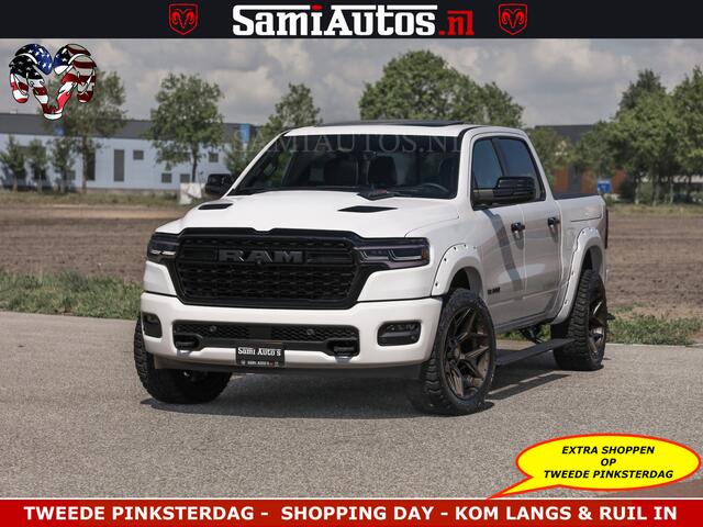 Dodge RAM PICKUP Limited Night High Output 540HP 706Nm | Massage + Full Option | De Meest Luxe en Volle Pick-Up in zijn Klasse | Comfortabele Dubbele Cabine met Royale 5 Zitplaatsen | BPM vrij | Nu Leverbaar uit Voorraad | Voorraad Nr 2351 - 7478