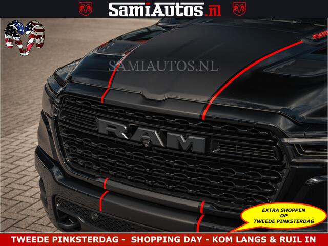 Dodge RAM PICKUP HULK | Limited Night H.O 540HP 706Nm | Massage + Full Option | De Meest Luxe en Volle Pick-Up in zijn Klasse | Hulk Pack is meer prijs | Comfortabele Dubbele Cabine met Royale 5 Zitplaatsen | BPM vrij | Nu Leverbaar uit Voorraad | Voorraad Nr 2357 - 5182