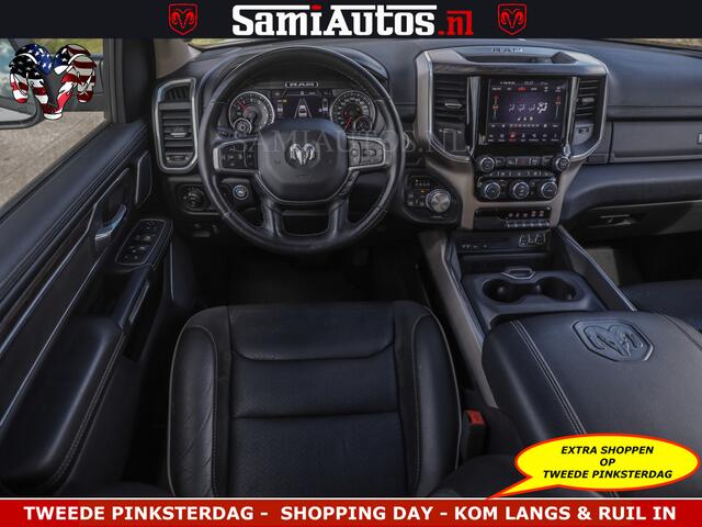 Dodge RAM PICKUP BOM VOL | 5.7 V8 HEMI 402 PK | LUCHTVERING | ADAPTIVE CRUISE | PANODAK | 360 CAMERA | OPEN UITLAAT KLEP | CREW CAB | DUBBELE CABINE | 5 PERSOONS | DC |