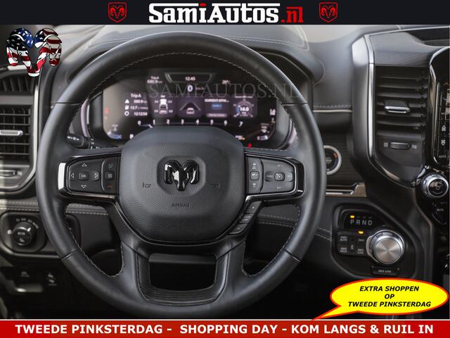 Dodge RAM PICKUP DELMONICO | LIMITED NIGHT 5.7 V8 | BOM VOL | HUD | LUCHTVERING | MEEST LUXE DUBBELE CABINE | 5 PERSOONS | ROYALE STOELEN MET LUXE BEKLEDING | DC | GRIJSKENTEKEN | Z.G.A.N | EERSTE EIGENAAR | ORIGINELE NEDERLANDSE AUTO |