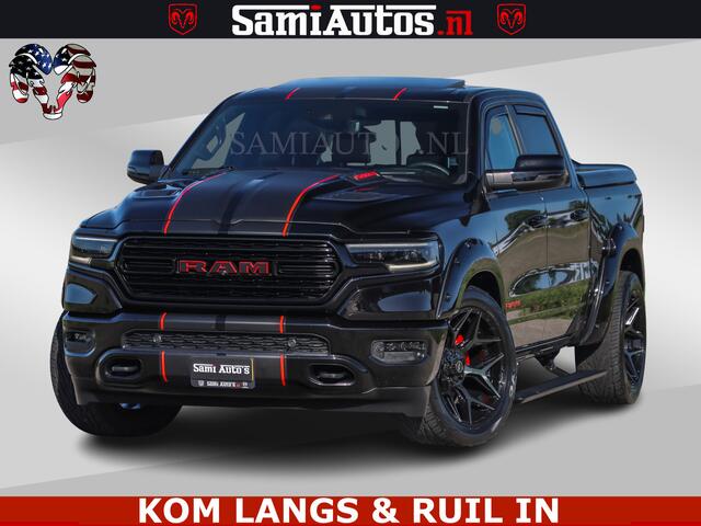 Dodge RAM PICKUP HULK 5.7 V8 402PK | LIMITED EDITION | HUD | LUCHTVERING | BLACK ON BLACK | STRIPING | WIDE BODY | BREDE WIELEN | BOM VOL CREW CAB DUBBELE CAINE 5 PERSOONS UITVOERING | TOP STAAT |