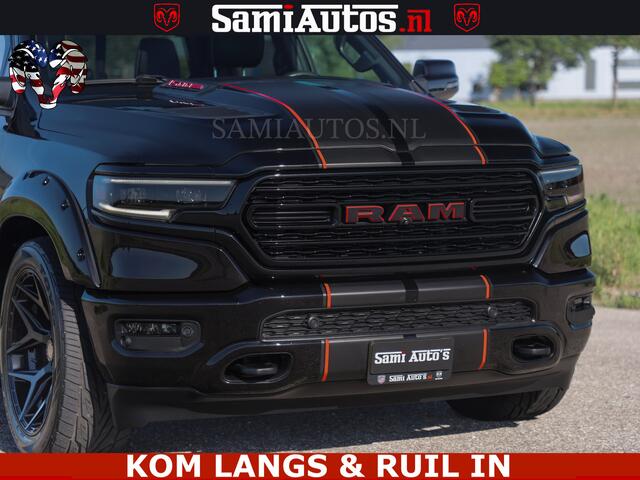 Dodge RAM PICKUP HULK 5.7 V8 402PK | LIMITED EDITION | HUD | LUCHTVERING | BLACK ON BLACK | STRIPING | WIDE BODY | BREDE WIELEN | BOM VOL CREW CAB DUBBELE CAINE 5 PERSOONS UITVOERING | TOP STAAT |