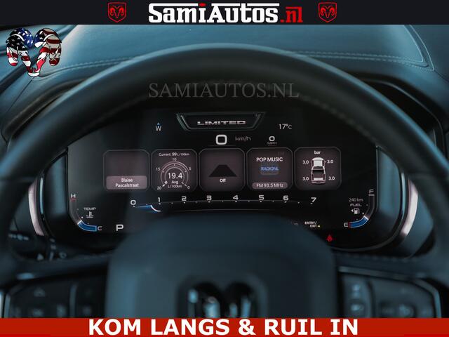 Dodge RAM PICKUP HULK 5.7 V8 402PK | LIMITED EDITION | HUD | LUCHTVERING | BLACK ON BLACK | STRIPING | WIDE BODY | BREDE WIELEN | BOM VOL CREW CAB DUBBELE CAINE 5 PERSOONS UITVOERING | TOP STAAT |