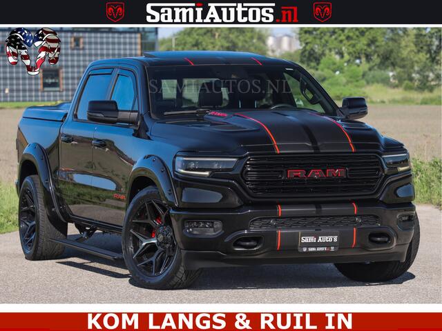 Dodge RAM PICKUP HULK 5.7 V8 402PK | LIMITED EDITION | HUD | LUCHTVERING | BLACK ON BLACK | STRIPING | WIDE BODY | BREDE WIELEN | BOM VOL CREW CAB DUBBELE CAINE 5 PERSOONS UITVOERING | TOP STAAT |