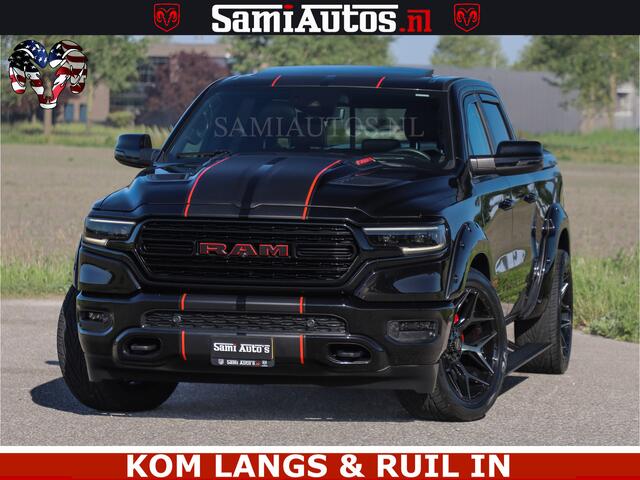 Dodge RAM PICKUP HULK 5.7 V8 402PK | LIMITED EDITION | HUD | LUCHTVERING | BLACK ON BLACK | STRIPING | WIDE BODY | BREDE WIELEN | BOM VOL CREW CAB DUBBELE CAINE 5 PERSOONS UITVOERING | TOP STAAT |