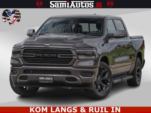 Dodge RAM PICKUP SPORT | 5.7 V8 HEMI 402PK | GRANITE CRYSTAL | GROOTSCHERM | PANO | LIMITED WIELEN | DUBBEL CABINE DC | 5 PERSOONS | GRIJSKENTEKEN |