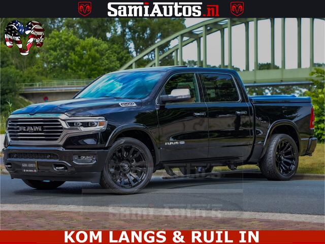 Dodge RAM PICKUP LONGHORN ® EDITION | NEW SADDLE LEATHER | VIRTUAL | HEAD UP | PANODAK | LUCHTVERING | BOM VOL | DC | 5,7L V8 HEMI 402 PK | CREW CAB | DUBBELE CABINE | 4X4 | 5 PERSOONS | GRIJSKENTEKEN | LIMITED