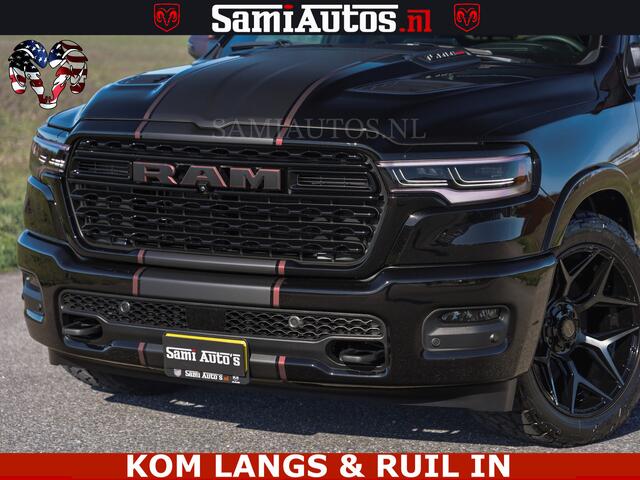 Dodge RAM PICKUP Limited Night High Output 540HP 706Nm | Massage + Full Option | De Meest Luxe en Volle Pick-Up in zijn Klasse | Comfortabele Dubbele Cabine met Royale 5 Zitplaatsen | BPM vrij | Nu Leverbaar uit Voorraad | Voorraad Nr 2335 - 5153 | De specialist in Amerik