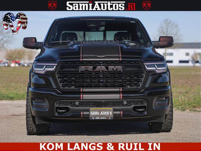Dodge RAM PICKUP Limited Night High Output 540HP 706Nm | Massage + Full Option | De Meest Luxe en Volle Pick-Up in zijn Klasse | Comfortabele Dubbele Cabine met Royale 5 Zitplaatsen | BPM vrij | Nu Leverbaar uit Voorraad | Voorraad Nr 2335 - 5153 | De specialist in Amerik