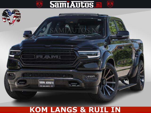 Dodge RAM PICKUP LIMITED HULK | 5.7 V8 402PK HEMI | RAM VOL | HUD | LUCHTVERING | PANO | MWK KLEP | DC | 5 PERS | CREW CAB | DUBBELE CABINE | GRIJSKENETEKN | MEEST COMFORTABELE BEDRIJFSAUTO | | De specialist in Amerikaanse pick-ups in Nederland en Europa.