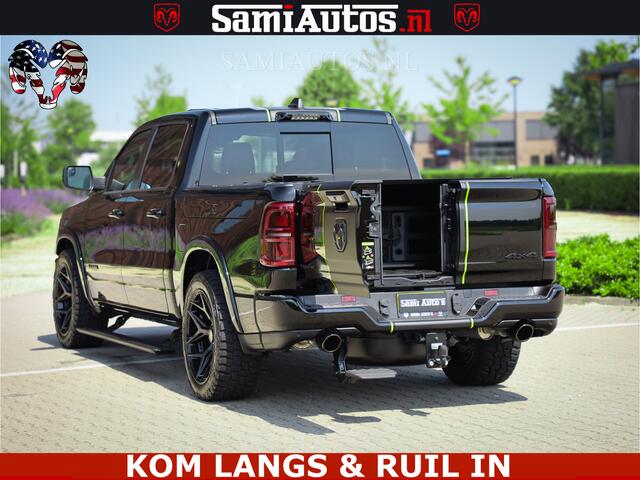 Dodge RAM PICKUP Limited Night High Output 540HP 706Nm | Massage + Full Option | De Meest Luxe en Volle Pick-Up in zijn Klasse | Comfortabele Dubbele Cabine met Royale 5 Zitplaatsen | BPM vrij | Nu Leverbaar uit Voorraad | Voorraad Nr 2300 - 7689 | De specialist in Amerik