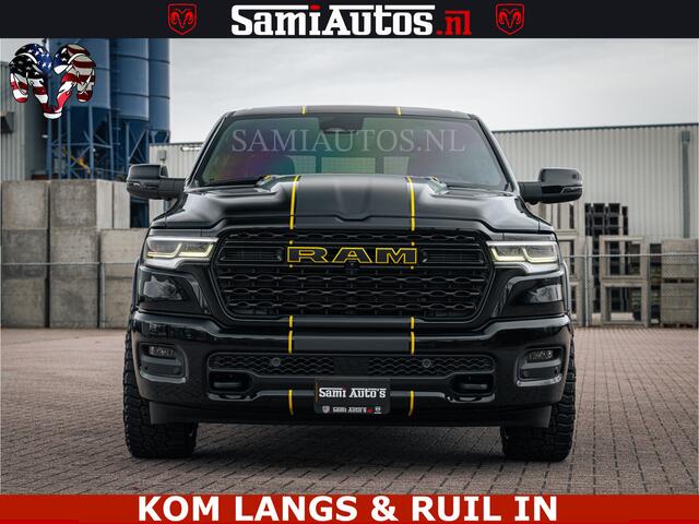 Dodge RAM PICKUP LIMITED NIGHT H.O 540HP 706Nm | Massage + Full Option | De Meest Luxe en Volle Pick-Up in zijn Klasse | Comfortabele Dubbele Cabine met Royale 5 Zitplaatsen | BPM vrij | Nu Leverbaar uit Voorraad | Voorraad Nr 2370 - 5411 | De specialist in Amerikaanse pi