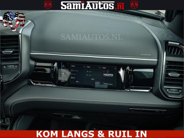 Dodge RAM PICKUP LIMITED NIGHT H.O 540HP 706Nm | Massage + Full Option | De Meest Luxe en Volle Pick-Up in zijn Klasse | Comfortabele Dubbele Cabine met Royale 5 Zitplaatsen | BPM vrij | Nu Leverbaar uit Voorraad | Voorraad Nr 2370 - 5411 | De specialist in Amerikaanse pi