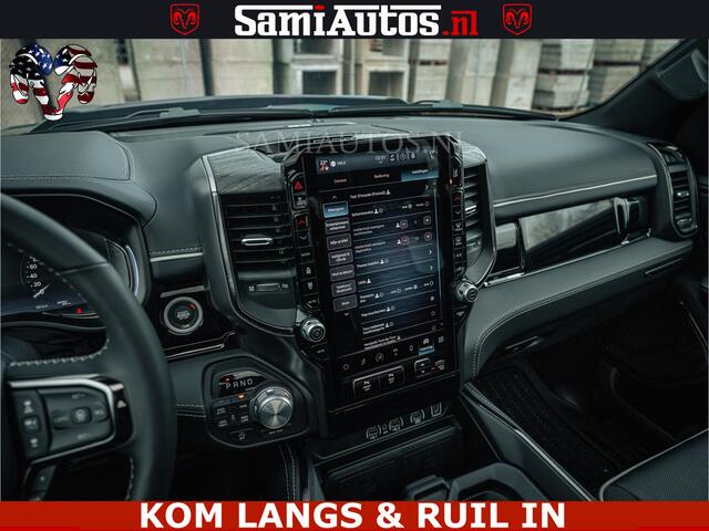 Dodge RAM PICKUP LIMITED NIGHT H.O 540HP 706Nm | Massage + Full Option | De Meest Luxe en Volle Pick-Up in zijn Klasse | Comfortabele Dubbele Cabine met Royale 5 Zitplaatsen | BPM vrij | Nu Leverbaar uit Voorraad | Voorraad Nr 2370 - 5411 | De specialist in Amerikaanse pi