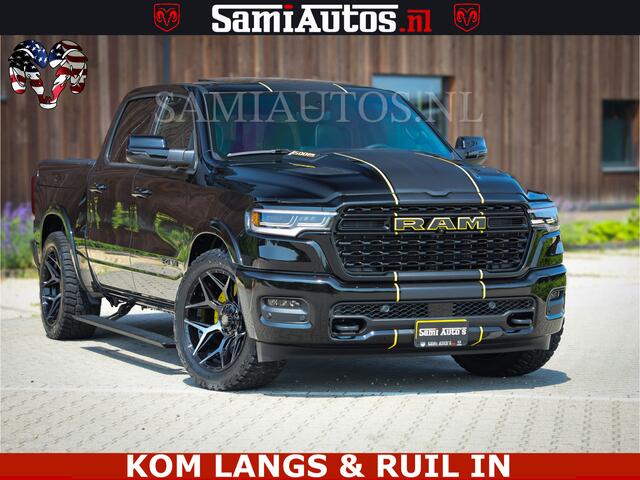 Dodge RAM PICKUP Limited Night Sport High Output 540HP 706Nm | Massage + Full Option | De Meest Luxe en Volle Pick-Up in zijn Klasse | Comfortabele Dubbele Cabine met Royale 5 Zitplaatsen | BPM vrij | Nu Leverbaar uit Voorraad | Voorraad Nr 2356 - 0990 | De specialist in