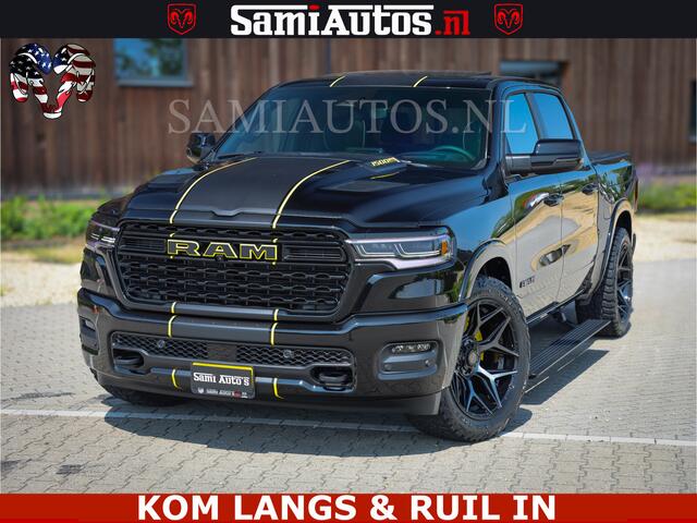 Dodge RAM PICKUP Limited Night Sport High Output 540HP 706Nm | Massage + Full Option | De Meest Luxe en Volle Pick-Up in zijn Klasse | Comfortabele Dubbele Cabine met Royale 5 Zitplaatsen | BPM vrij | Nu Leverbaar uit Voorraad | Voorraad Nr 2356 - 0990 | De specialist in