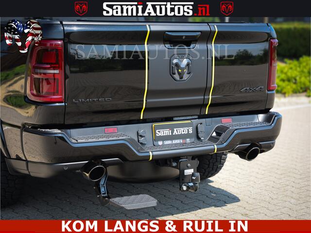 Dodge RAM PICKUP Limited Night Sport High Output 540HP 706Nm | Massage + Full Option | De Meest Luxe en Volle Pick-Up in zijn Klasse | Comfortabele Dubbele Cabine met Royale 5 Zitplaatsen | BPM vrij | Nu Leverbaar uit Voorraad | Voorraad Nr 2356 - 0990 | De specialist in
