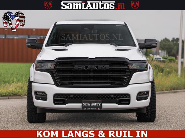 Dodge RAM PICKUP HUD | 420PK | LUCHTVERING | PANO | PASSAGIERSSCHERM | BOM EN BOM VOL | Comfortabele Dubbele Cabine met Royale 5 Zitplaatsen | DODGE RAM PREMIUM LARAMIE EDITION | Voorraad Nr 2230 - 8765 | De specialist in Amerikaanse pick-ups in Nederland en Europa.