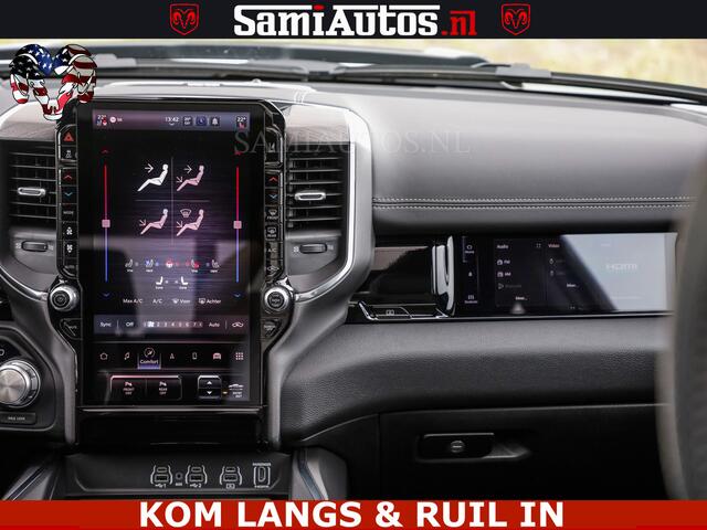 Dodge RAM PICKUP HUD | 420PK | LUCHTVERING | PANO | PASSAGIERSSCHERM | BOM EN BOM VOL | Comfortabele Dubbele Cabine met Royale 5 Zitplaatsen | DODGE RAM PREMIUM LARAMIE EDITION | Voorraad Nr 2230 - 8765 | De specialist in Amerikaanse pick-ups in Nederland en Europa.