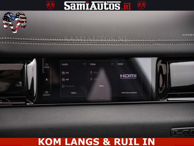 Dodge RAM PICKUP HUD | 420PK | LUCHTVERING | PANO | PASSAGIERSSCHERM | BOM EN BOM VOL | Comfortabele Dubbele Cabine met Royale 5 Zitplaatsen | DODGE RAM PREMIUM LARAMIE EDITION | Voorraad Nr 2230 - 8765 | De specialist in Amerikaanse pick-ups in Nederland en Europa.