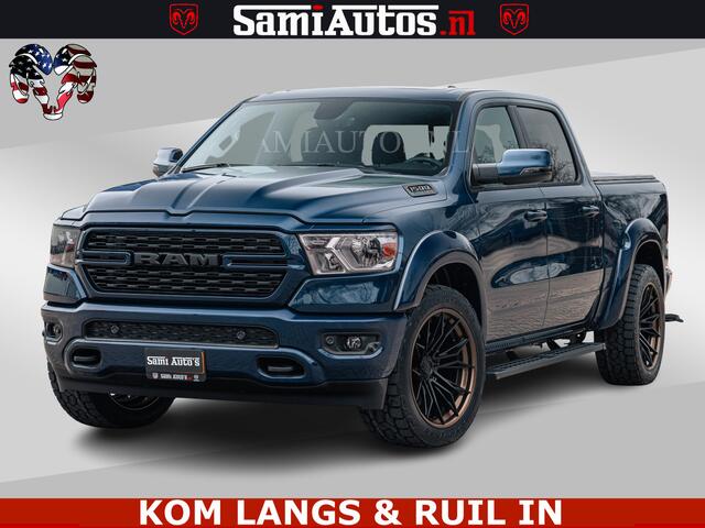 Dodge RAM PICKUP SPORT | 5.7 V8 4x4 HEMI | PANORAMA DAK | GROOTSCHERM 12 INCH | LPG | Patriot Blue CREW CAB | DUBBELE CABINE | 5 PERSOONS | DC | VOORRAAD NR 2555 - 3325 | De specialist in Amerikaanse pick-ups in Nederland en Europa.