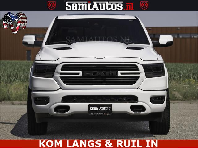 Dodge RAM PICKUP SPORT V8 5.7 402PK | Krachtige Hemi | Panorama Dak | 12' Scherm Comfortabele Dubbele Cabine met Royale 5 Zitplaatsen | NIEUW EN BPM vrij | Nu Leverbaar uit Voorraad | Nr 2529 - 1277 | De specialist in Amerikaanse pick-ups in Nederland en Europa.
